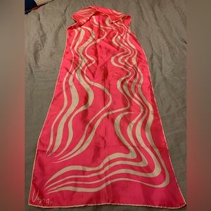 Vintage Vera silk scarf barbiecore hot pink